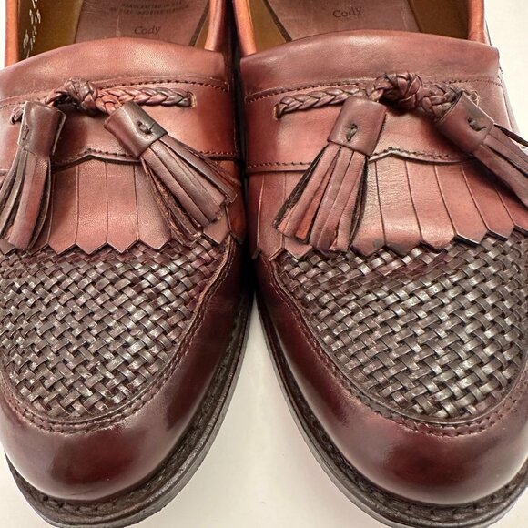 Allen Edmonds Cody Woven Tassel Loafers Shoes‎ Mens Size 9.5D Brown Leather main image 4